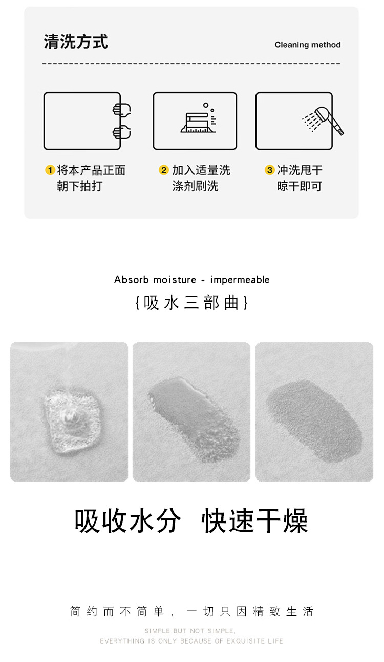 硅藻泥地垫,吸水垫,沥水垫,清新地垫