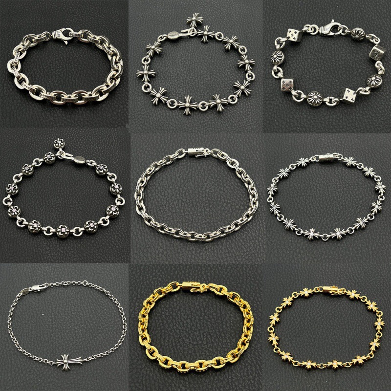 Ch Trendy Brand S925 Silver Crocodile Bracelet Ins Style Internet Celebrity Same Style Couple Bracelet Simple Fashion Niche Wholesale