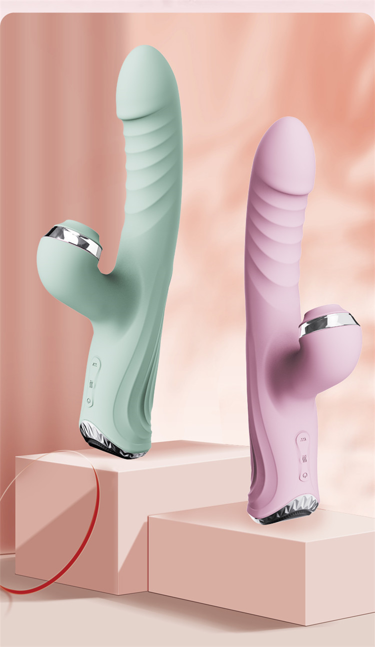 Aifeiya Stretch Heating Vibroids Multi-Frequency Vibrator for Women, Silicone and ABS, Green — detail image 15