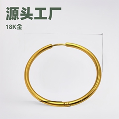 欧美地区时尚必备简约大方加大耳环耳扣金色耳扣耳环耳饰精致