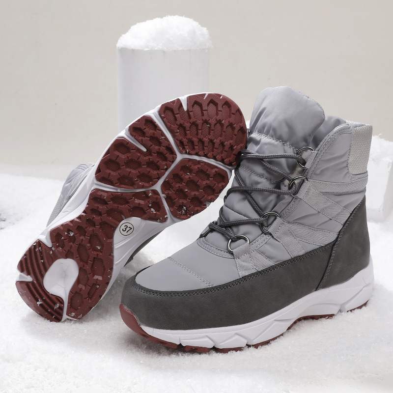 Nueve copos de nieve de comercio exterior de nueve colores, botas de nieve rusas transfronterizas europeas, zapatos de mujer, interior de lana gruesa