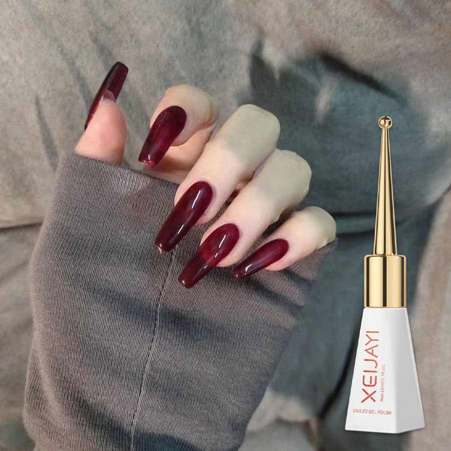 Autumn and winter New Year red series Nail Polish glue 2023 new rich velvet red nail salon special phototherapy glue
