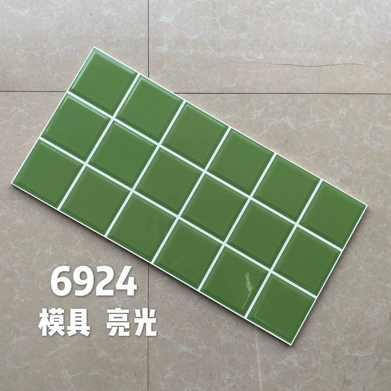 カラフルな格子明るい壁タイル 300X600 キッチンレストランバスルームエンジニアリングタイルマカロン凹凸壁タイル|undefined