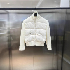 2025冬季女士假两件立领休闲羽绒服绒鹅毛外套短款加厚保暖