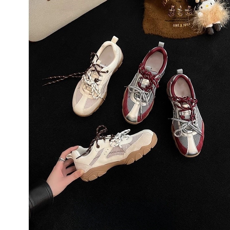 Leather breathable red sports GAT shoes