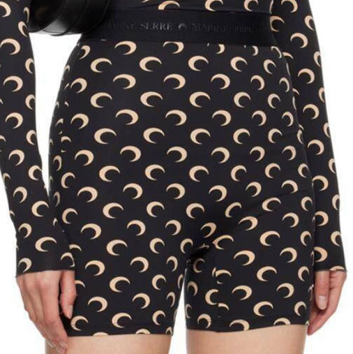 프린트라벨-블랙하의-반바지