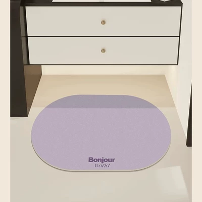 Mud Bathroom Floor Mat, Bathroom – Avtomobil döşəmə paspasları - light-purple-4060cm