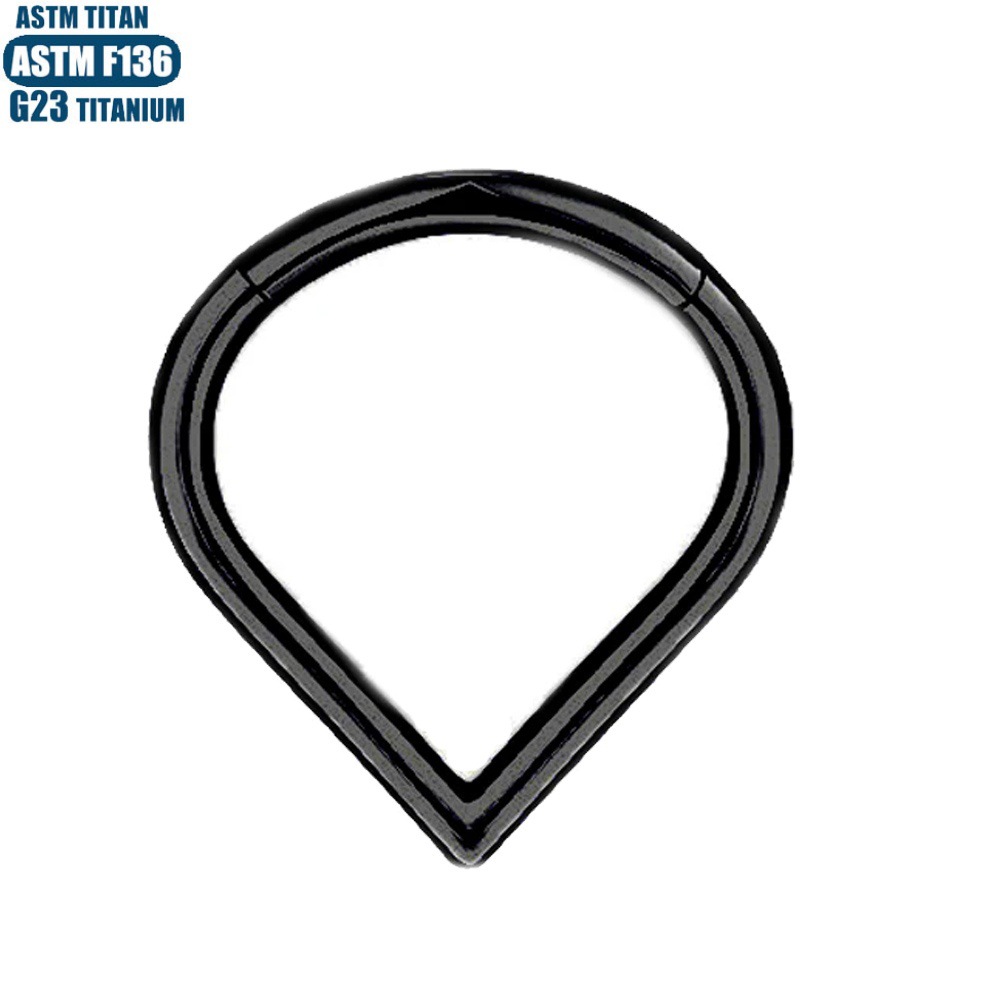 F136 Titanium Alloy Water Drop Earrings Nose Ring Diamond Nose Piercing Nasal Septum Ring Seamless Ring Piercing Jewelry Earrings detail image 9
