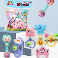 Маленький погремушка Moe Bao, набор из 7 предметов, Детские Игрушки для раннего развития, детские погремушки, развивающие игрушки для мальчиков и девочек
