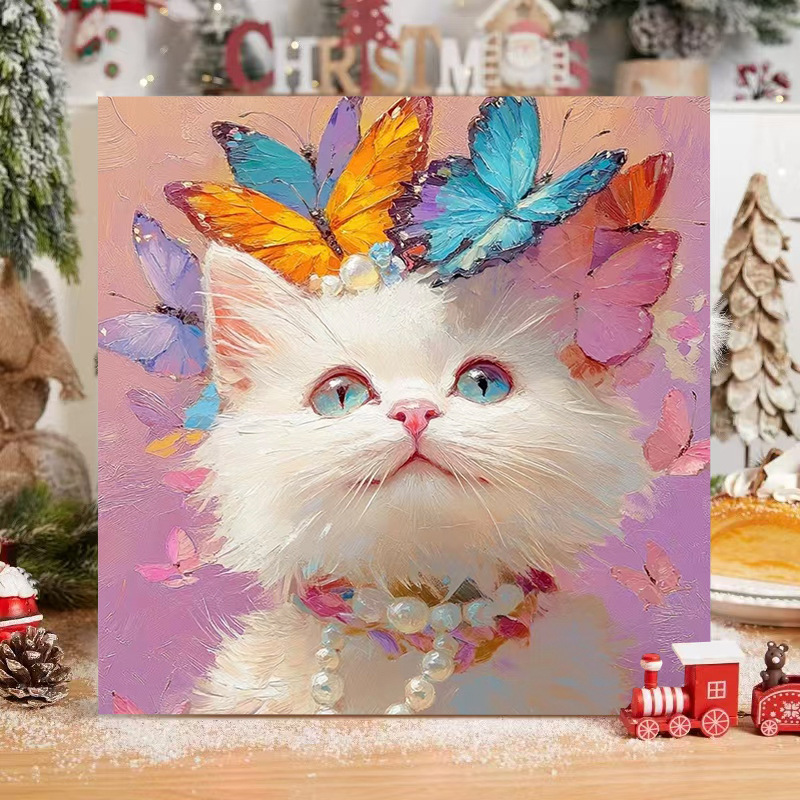 子猫デジタル油絵 diy 着色かわいい漫画動物手作り子供のシンプルな油絵装飾卸売|undefined