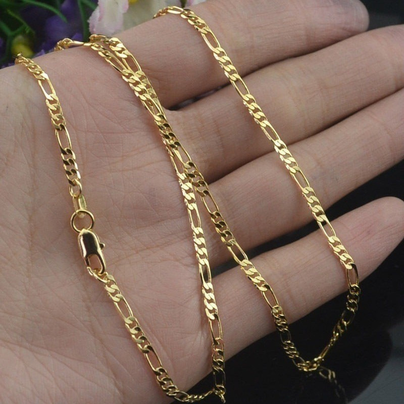 Xiyin Trending Hot-Selling 4mm Gold/Silver 40-75cm Figaro Chain Necklace for Men and Women Hip-Hop Chain in Stock Xiyin Trending Hot-Selling 4mm Gold/Silver 40-75cm Figaro Chain Necklace for Men and Women Hip-Hop Chain in Stock