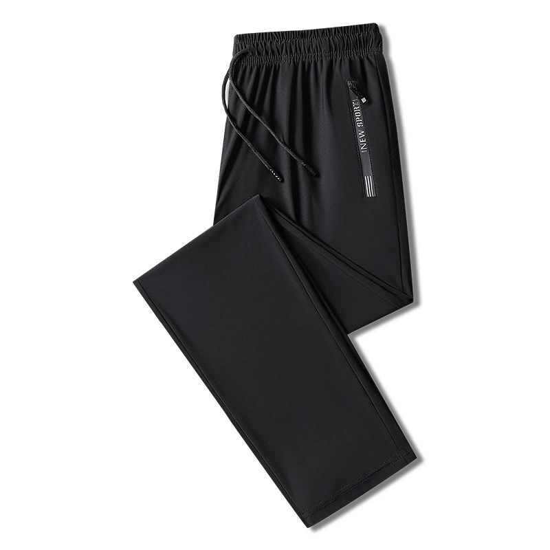 Silk summer thin quick dry trousers for leisure, oversize