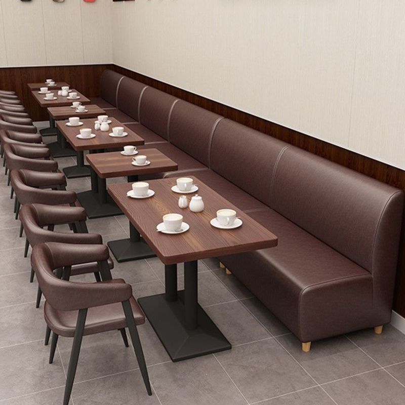 Retro-themed dining table and chair set for bars, restaurants, cafes, and hot pot restaurants, wall-mounted commercial booth sofas