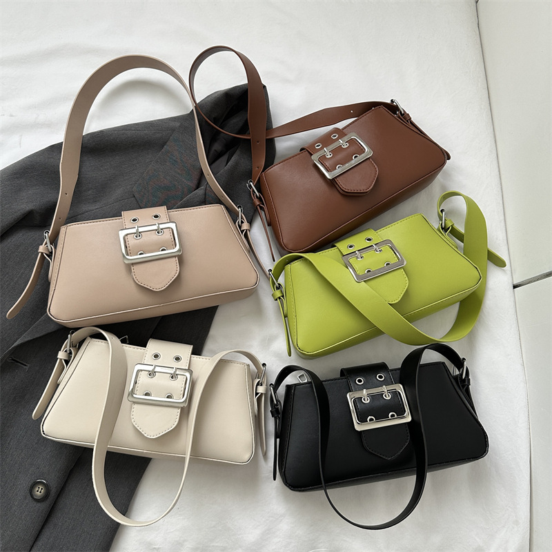 Estilo coreano simple bolsa de las axilas 2023 verano nueva moda personalizada ins retro bolso casual bolso de las mujeres