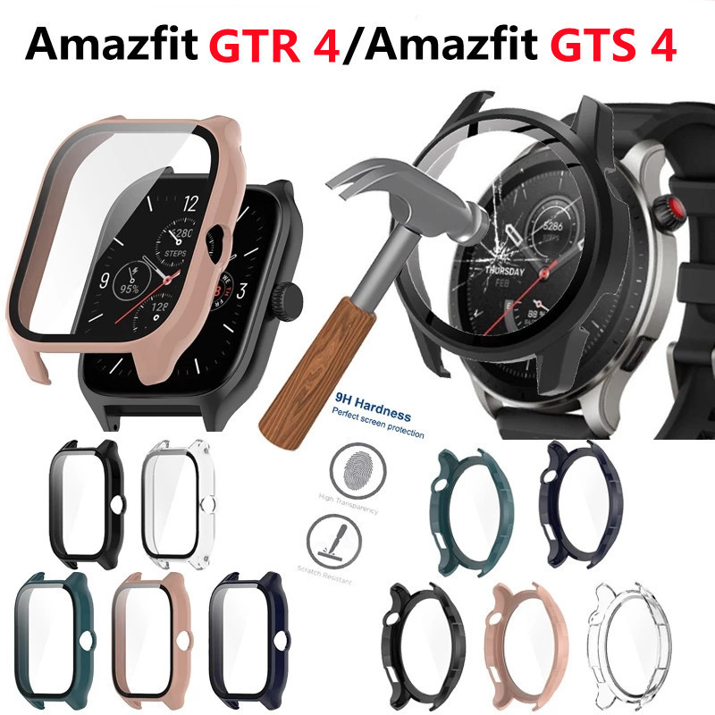 Suitable for Huami Amazfit GTR4 watch case Huami GTS4 tempered film case Film integrated PC protective case