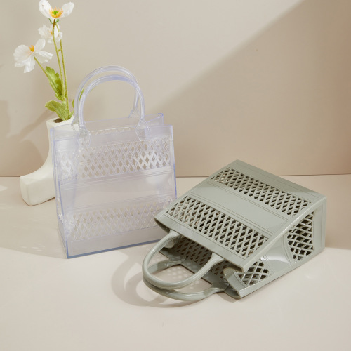 Bóhào Jelly Women's Handbag  New Model Cross-border Trade Shoulder Bag for Women Small Bag Lady Top-handle Small Square Bag 082