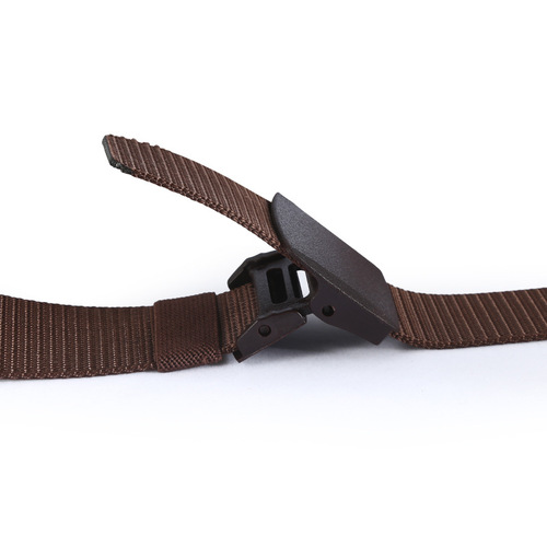 Men's and women's outdoor casual polyester canvas belt plastic rubber buckle fashion belt quick-drying military training tactical belt