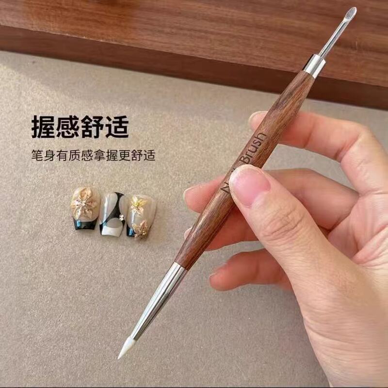 多功能硅胶笔双头压花笔美甲专用调胶笔日式硅胶雕花笔刮胶工具|undefined