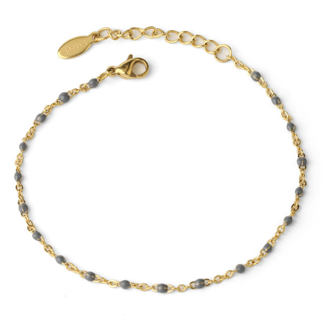 Women's Pearl Bead Crystal Chain Bracelet - Blue Style