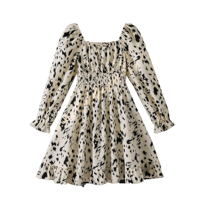 Vestido de niña ropa infantil transfronteriza otoño 2025 nuevo estilo francés de impresión elegante vestido de princesa de manga larga image 5