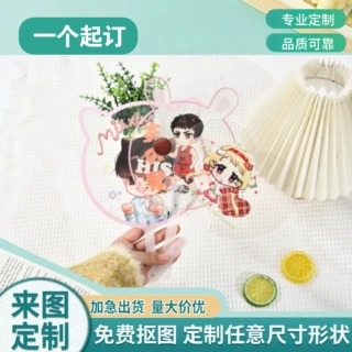 定制异形透明扇子明星网红应援结婚扇展会周边演唱会店铺宣传PP扇