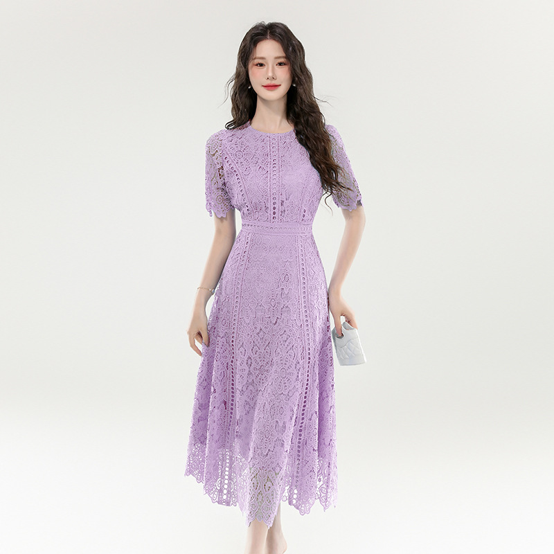 Quality summer elegant lace design dress