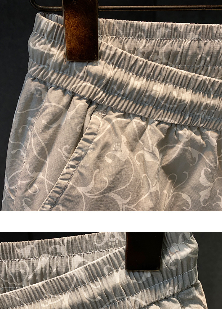 Men's Clothing Men's Summer Fashionable Unique Red Print Beach Sporty Casual Four Point Shorts Thin Style Trendy Brand_viptrois.com