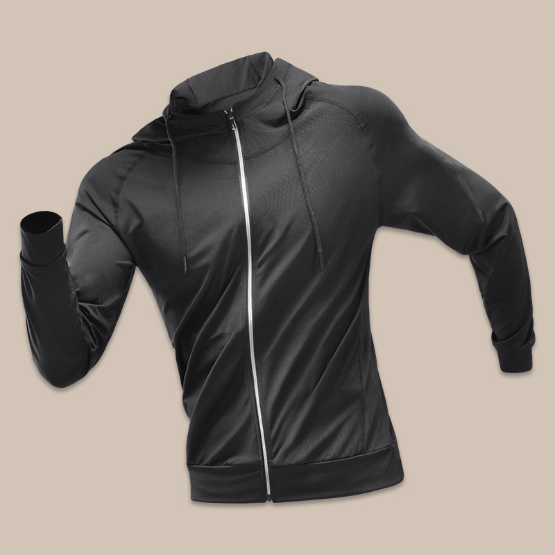 Ropa de fitness para hombres chaqueta deportiva equipo de carrera ropa secada rápida sudadera primavera y otoño manga larga chaqueta de entrenamiento de carrera matinal