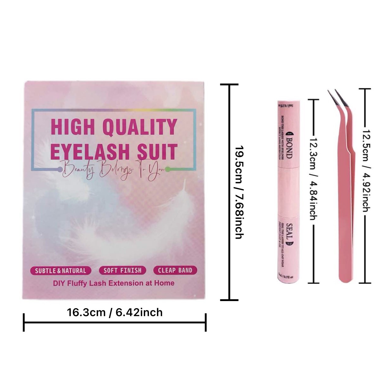 Conjunto de pestañas falsas transfronterizas de gran capacidad para bebés curvados, perlas delgadas de maquillaje coreano, pestañas falsas frescas segmentales.