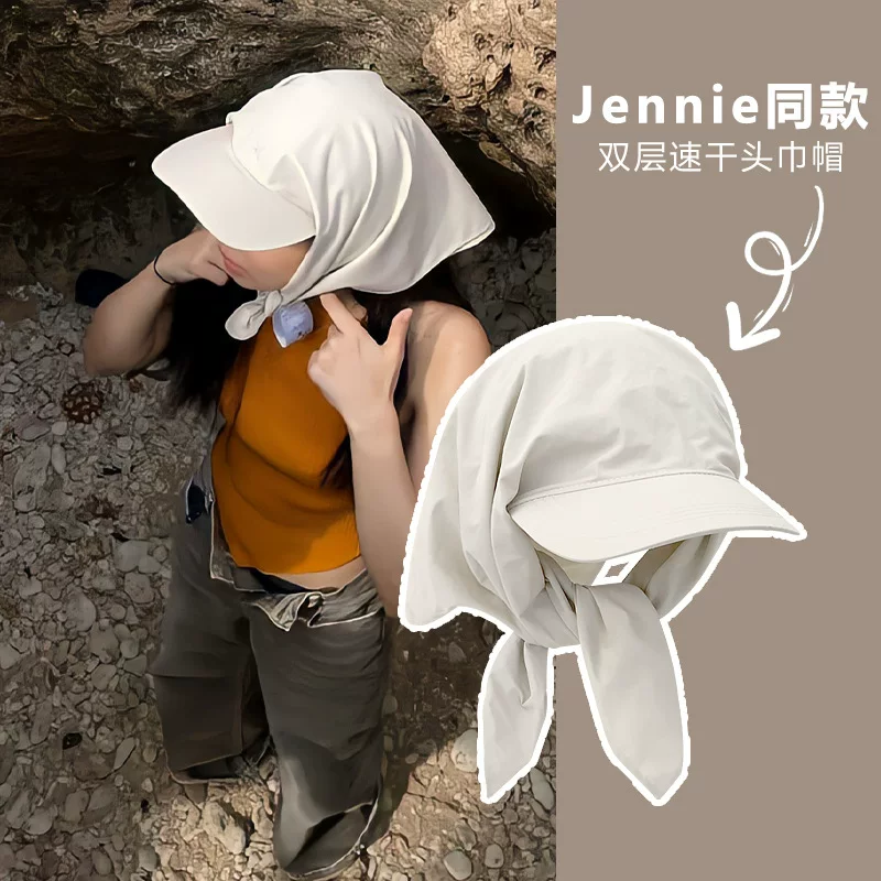 Cute scarf, belt, travel sun hat for camping, cap, sun protection