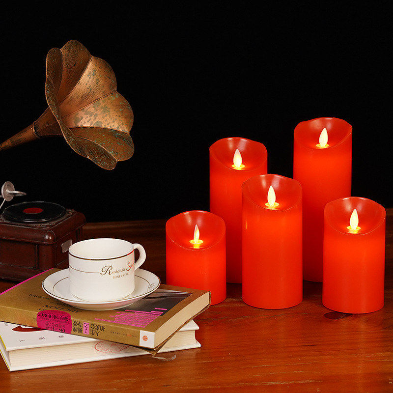 Red LED electronic candle paraffin wedding decoration Buddhist hall…