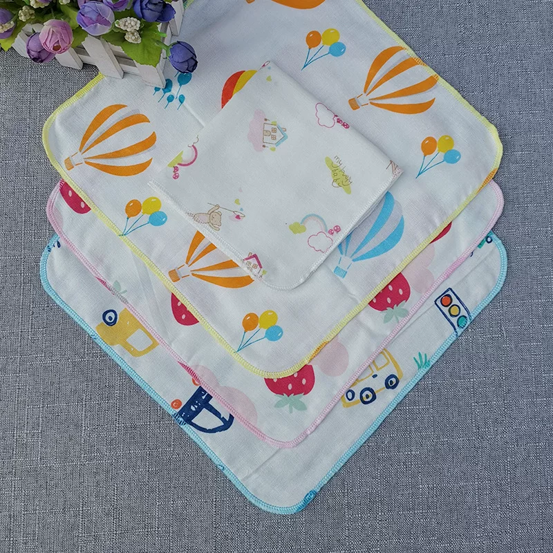Хлопковый детский марля-повязка для еды, платок, шарф, 30×30 см