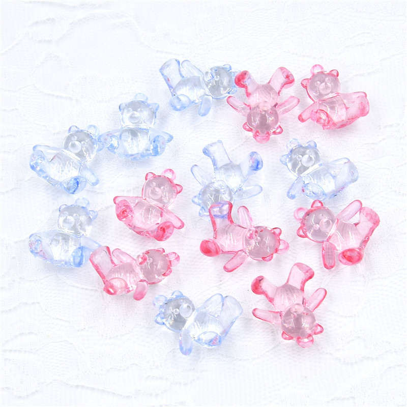 Oso de plástico transparente bebé bautismo bebé ducha Luna Llena regalo niño niña decoración 12