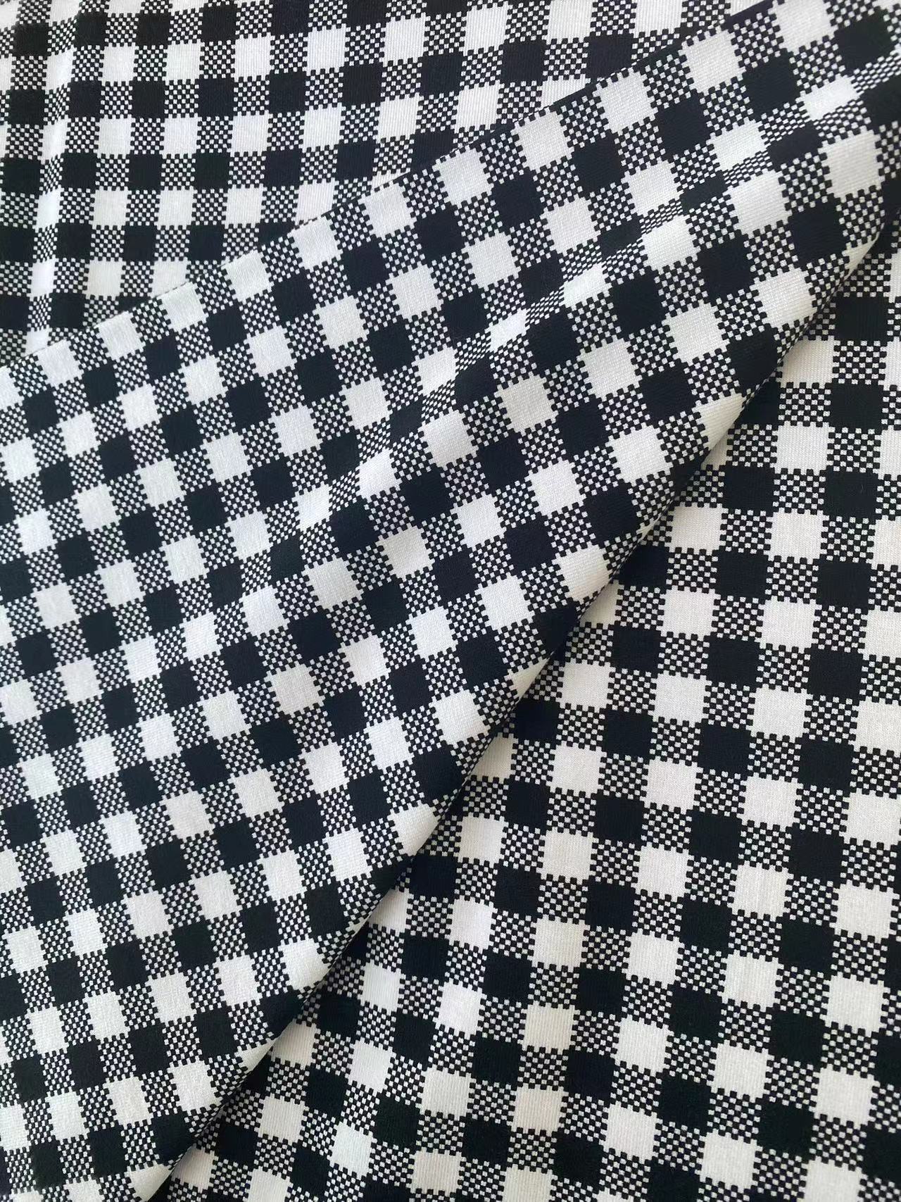 人棉涡轮纺弹力单面汗布印花服装弹力透气舒适耐磨针织布面料