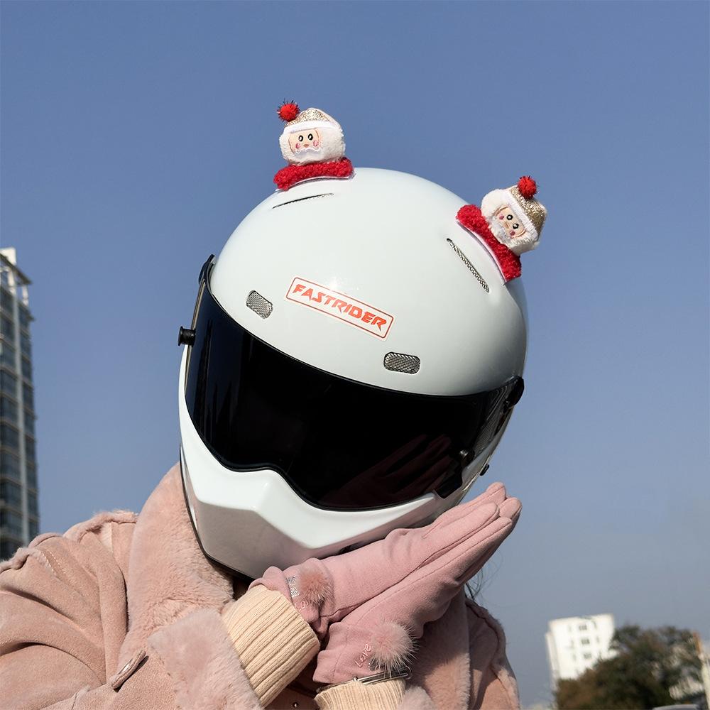 Helmet Decoration Santa Claus Ears Electric Motorcycle Ski Plush Accessories