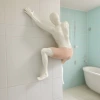 White - left (with pants)