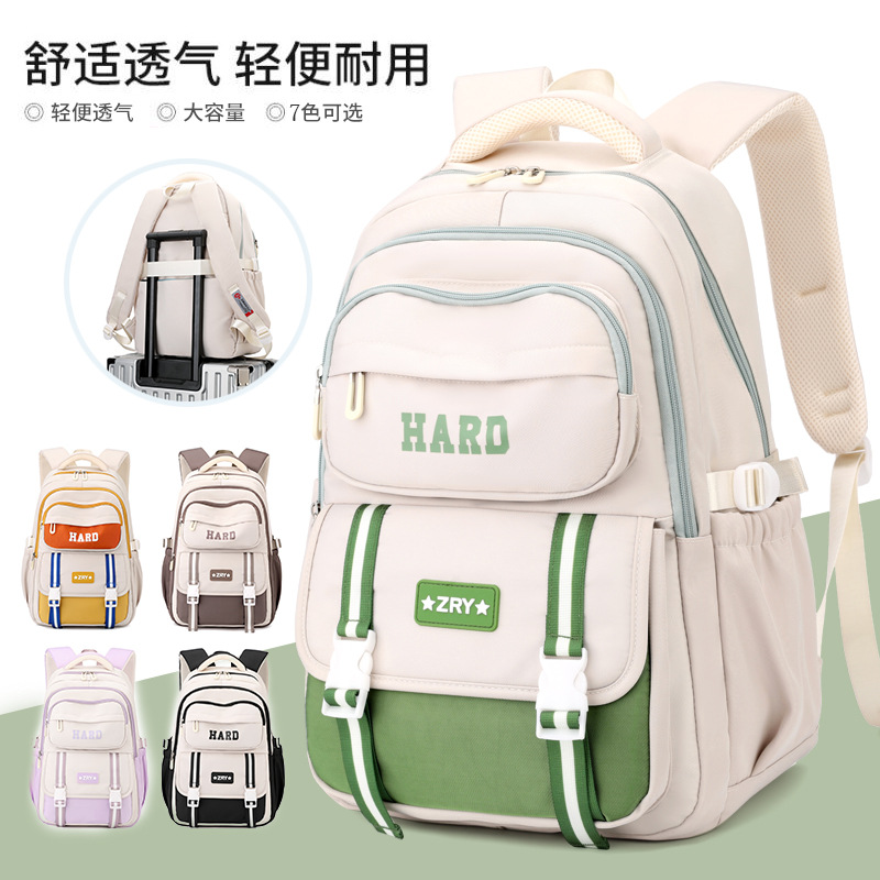 Mochila de pescado natural para estudiantes de escuela secundaria de alta capacidad mochila de grados 3 - 6 mochila mayorista