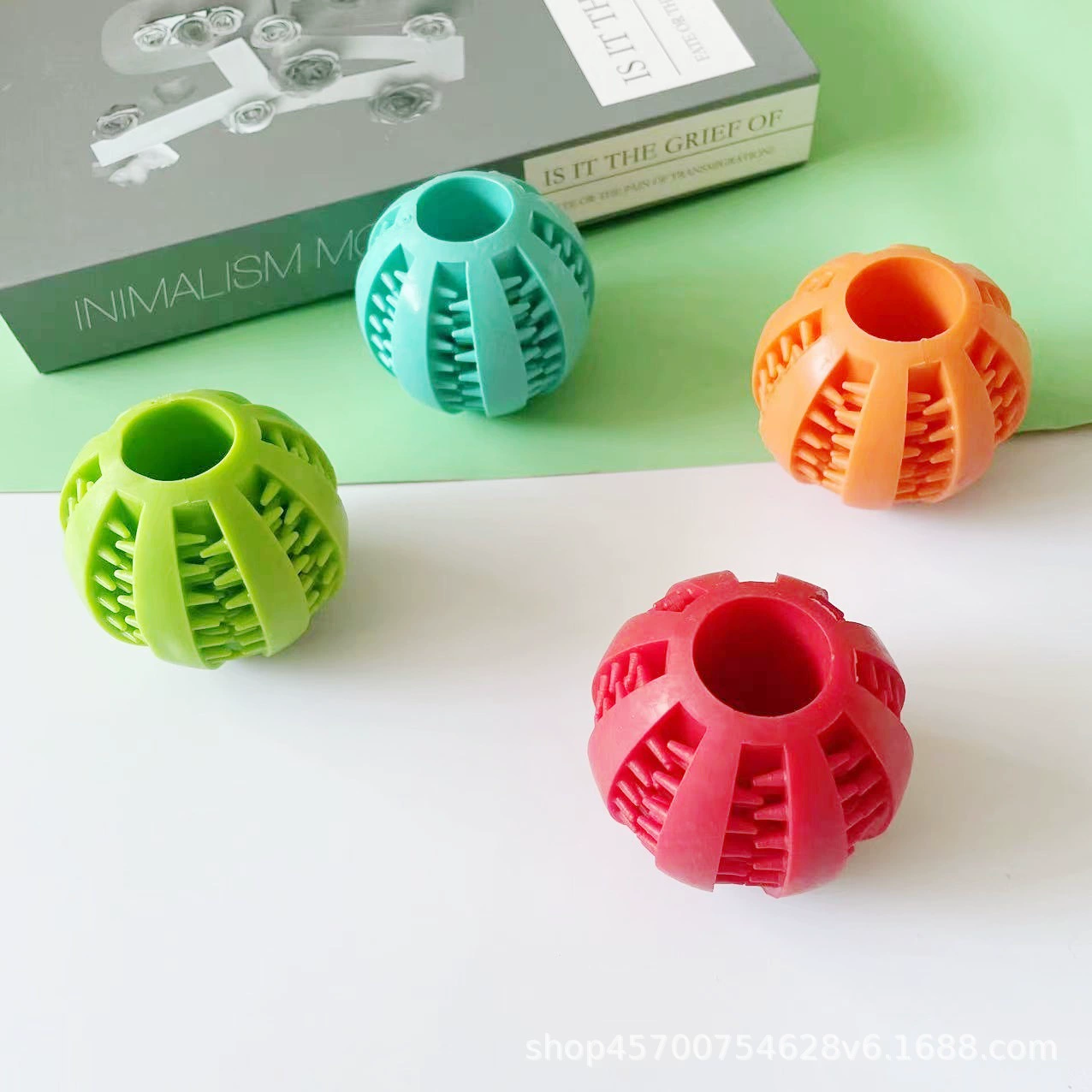 Игрушка для домашних животных Арбузный мяч TPR Молярная игрушка Собака Молярный шарик Укус Устойчивый к утечке Мяч Жевательная игрушка для укуса оптом