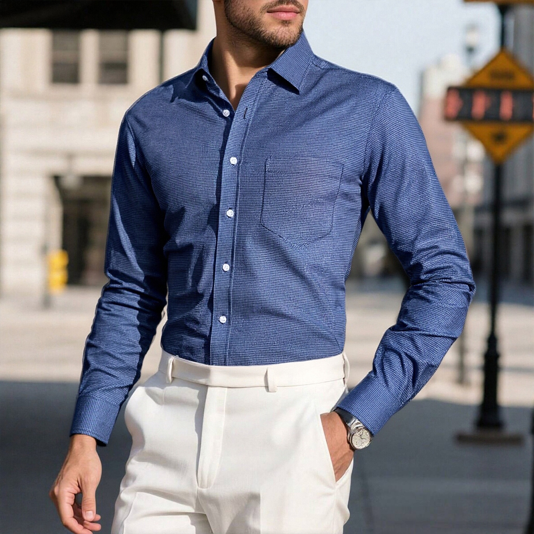 Camisa informal a cuadros delgada y estampada para hombre, popular en Amazon, tipo cárdigan de manga larga, talla grande, ropa de otoño para hombre