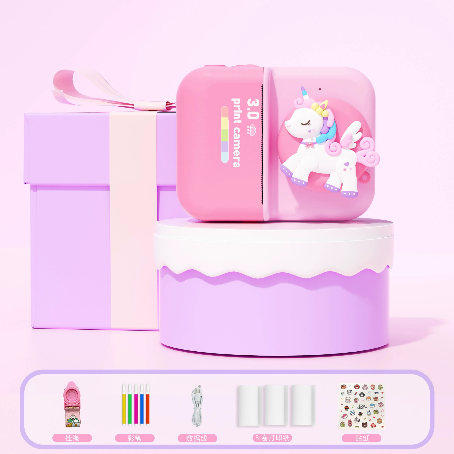 Polaroid, cartoon cute camera, toy for students, D3