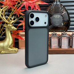 适用iphone17promax肤感磨砂手机壳17Pro半透硅胶按键防摔保护套