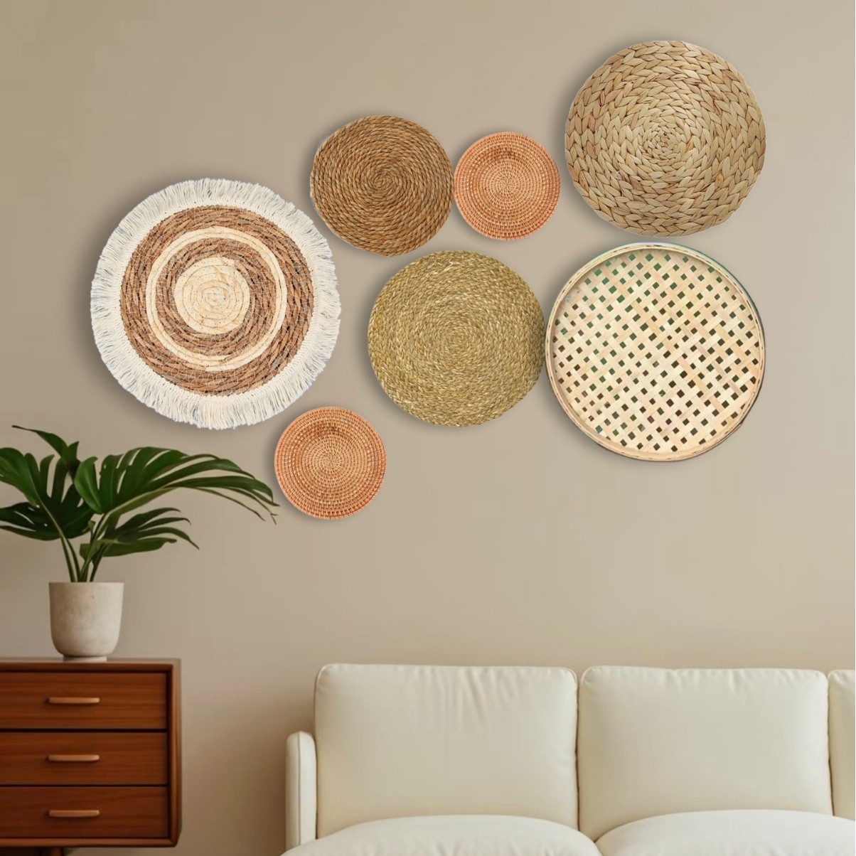 Decoración de Pared Tejida a Mano Estilo Pastoral para Restaurante y Paredes image 30