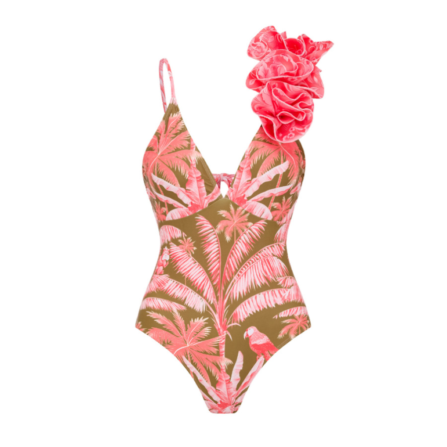 Modisches Damen-Badeanzug-Set mit Print, sexy Einteiler und Zweiteiler_voghion.com