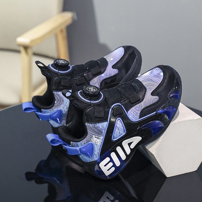 Otoño y invierno nuevos zapatos deportivos para niños cuero perilla impermeable para niños 2 zapatos de algodón de lana al por mayor zapatos para niños varones y niños