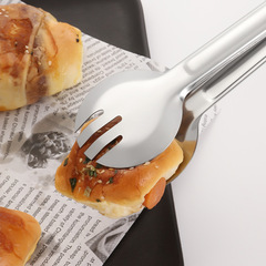 不鏽鋼夾子加長食物夾意面夾麵包夾酒店食品夾牛排夾烤肉夾燒烤夾