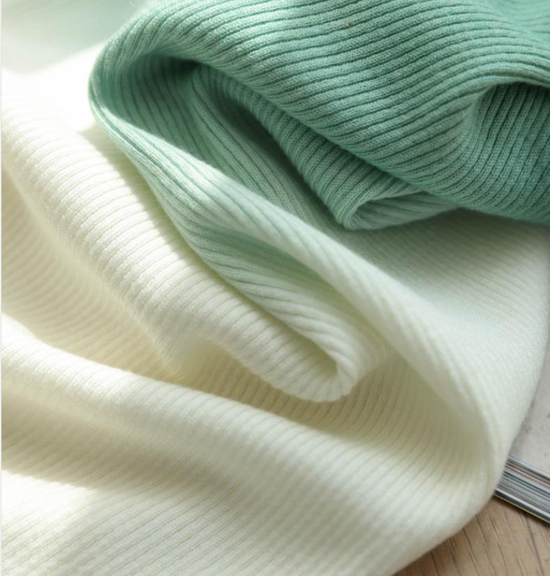 Áo thun nữ cổ U dệt kim lụa mát tay ngắn vai xuôi thiết kế Pháp thanh lịch — Xanh lá cây nhạtcolor, màu xanh huỳnh quang, hồng trắng chi tiết 4