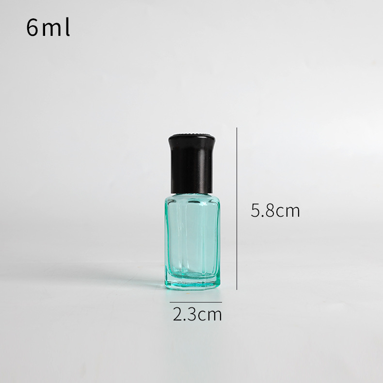 Botella de bola de rodillo de 10ml botella de perfume de aceite esencial de vidrio engrosado colorido sub-botella de viaje pequeña botella vacía botella de cuentas de muestra de masaje