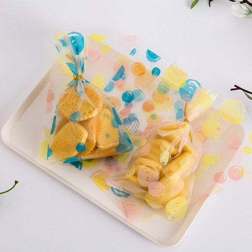 Summer new ins style baking packaging bag colorful bubble flat pocket snowflake candy packaging 100 pieces/piece