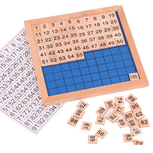 家庭版蒙氏1-100数字连续板 儿童数字玩具S小孩数学木制蒙特梭利