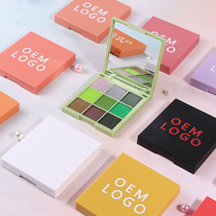 9-color eyeshadow plate small batch logo printing pattern eyeshadow plate pearlescent matte free assembly color
